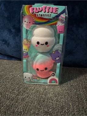 Fluffie Stuffiez Minis Plush Duo marshmallow, & strawberry milkshake New